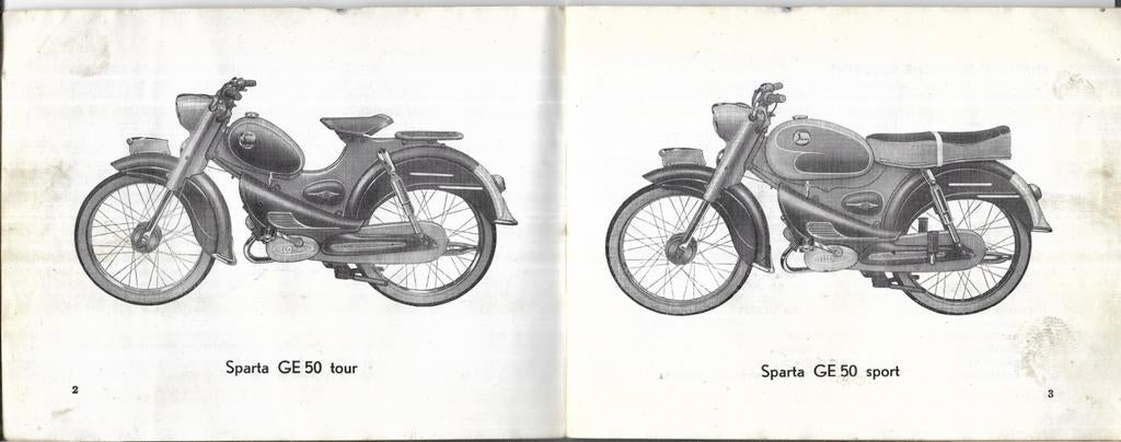 Handleiding Sparta GE 50   1961, Ophalen of Verzenden, Gebruikt