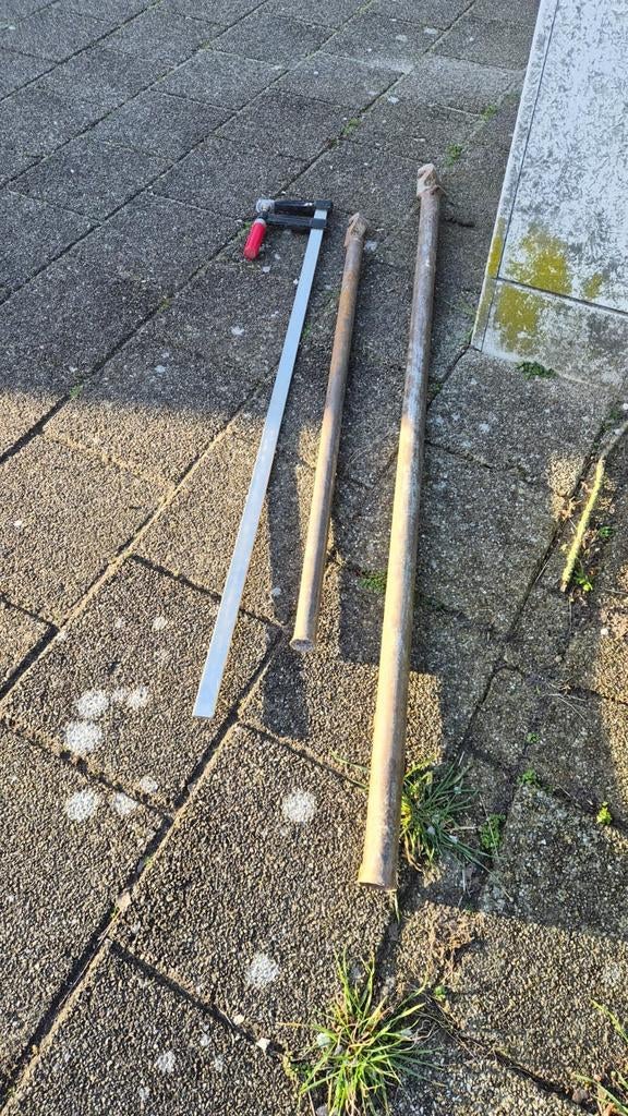 Plooi ijzer 16 en 25 en een houtklem 125 cm, Ophalen of Verzenden