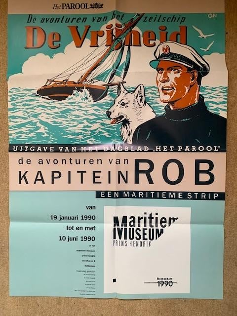 Poster Kapitein Rob 1990, Diverse, Eén stripboek, Ophalen of Verzenden, Zo goed als nieuw