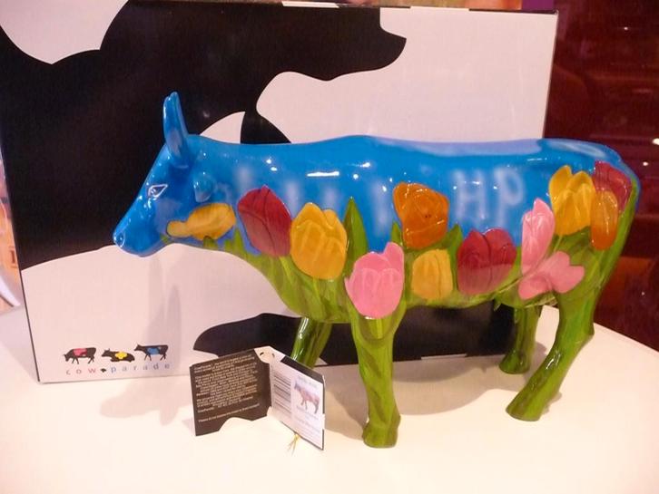 Nieuw Cow Parade koe Netherlands large gratis verzending., Antiek en Kunst, Kunst | Designobjecten, Ophalen of Verzenden