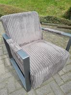 Nieuw: Grijze ribstof fauteuil, Huis en Inrichting, Ophalen, Nieuw, 75 tot 100 cm, Stof