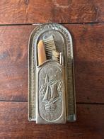 Antieke Koperen Borstelset met Zeegezicht Reliëf, Antiek en Kunst, Antiek | Koper en Brons, Ophalen, Koper