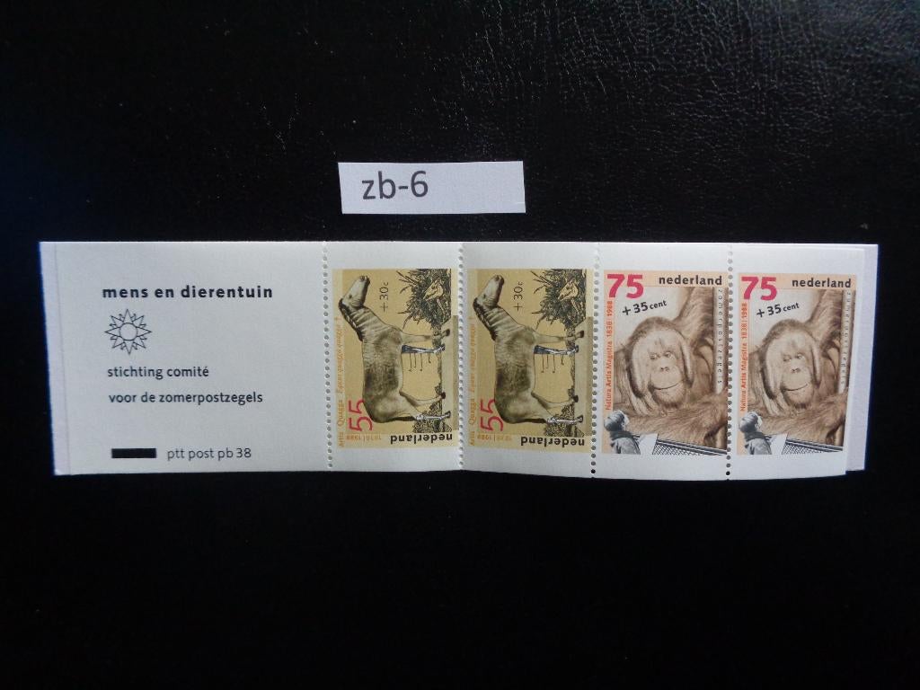 nl - postzegelboekje nr 38 zomer zegels/postfris 1988 (zb-6), Ophalen of Verzenden, Na 1940, Postfris