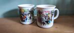 2 Vintage Douwe Egberts Van Nelle Koffie Mokken Bekers, Gebruikt, Keramiek, Ophalen of Verzenden, Overige stijlen