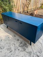 Blauw geschilderd IKEA dressoir met lades en deuren, Huis en Inrichting, Ophalen, Gebruikt, 150 tot 200 cm, Met lade(s)