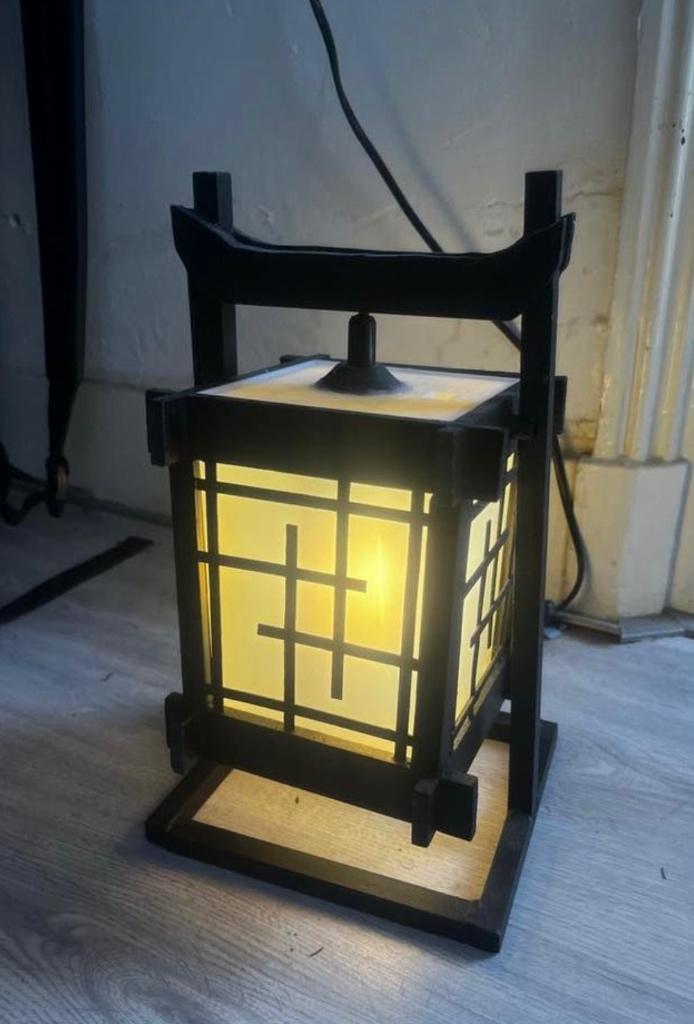 Japanse lamp,  lantaarn  -  handgemaakt, Japans, Ophalen of Verzenden, Minder dan 50 cm, Gebruikt