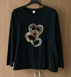 Shirt// Sweater.    “ hartjes”.    mt 2. X. L., Verzenden, Zo goed als nieuw, Korte mouw