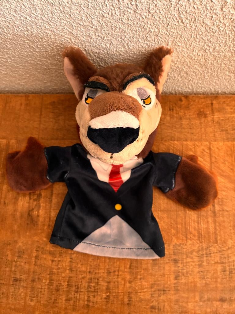Efteling handpop knuffel grote boze wolf sprookjesbos. ZGAN., Ophalen of Verzenden, Zo goed als nieuw, Overige typen