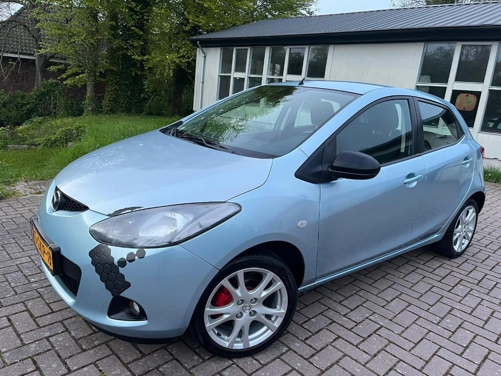 Mazda 2 1.3 63KW 5DRS 2008 Blauw, Auto's, Voorwielaandrijving, Stof, 31 €/maand, 4 cilinders