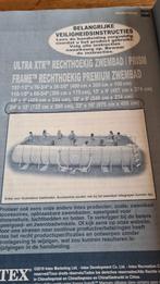 Groot rechthoekig zwembad met toebehoren, 120 cm of meer, Gebruikt, 300 cm of meer, Ophalen of Verzenden