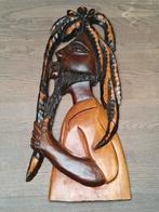 Bijzondere Handgesneden Houten Wanddecoratie Rasta !, Ophalen of Verzenden, Gebruikt
