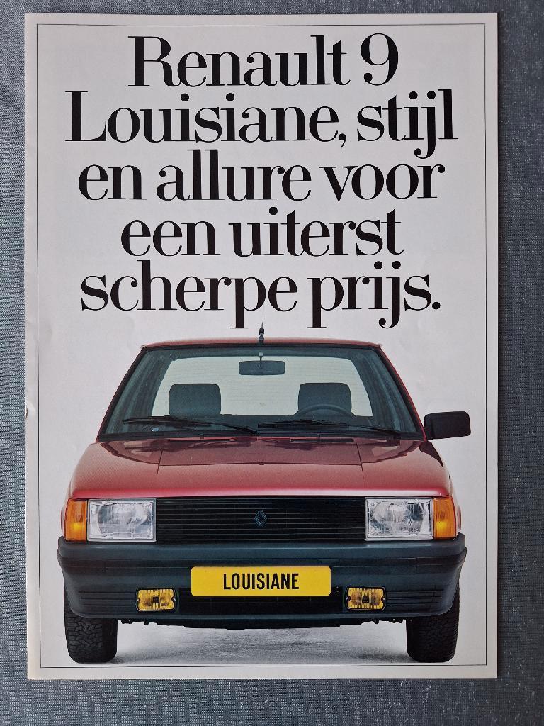 Brochure RENAULT 9 LOUISIANE -  NL, Verzenden, Gelezen, Renault