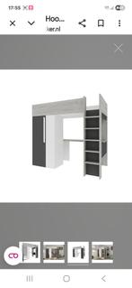 Hoogslaper met bureau en kast - Hoek aangepast, Ophalen, Zo goed als nieuw, Hoogslaper