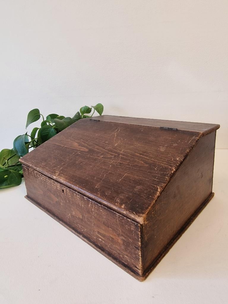 Antieke houten Lessenaar / Schrijifkist / Writing Slope, Ophalen of Verzenden