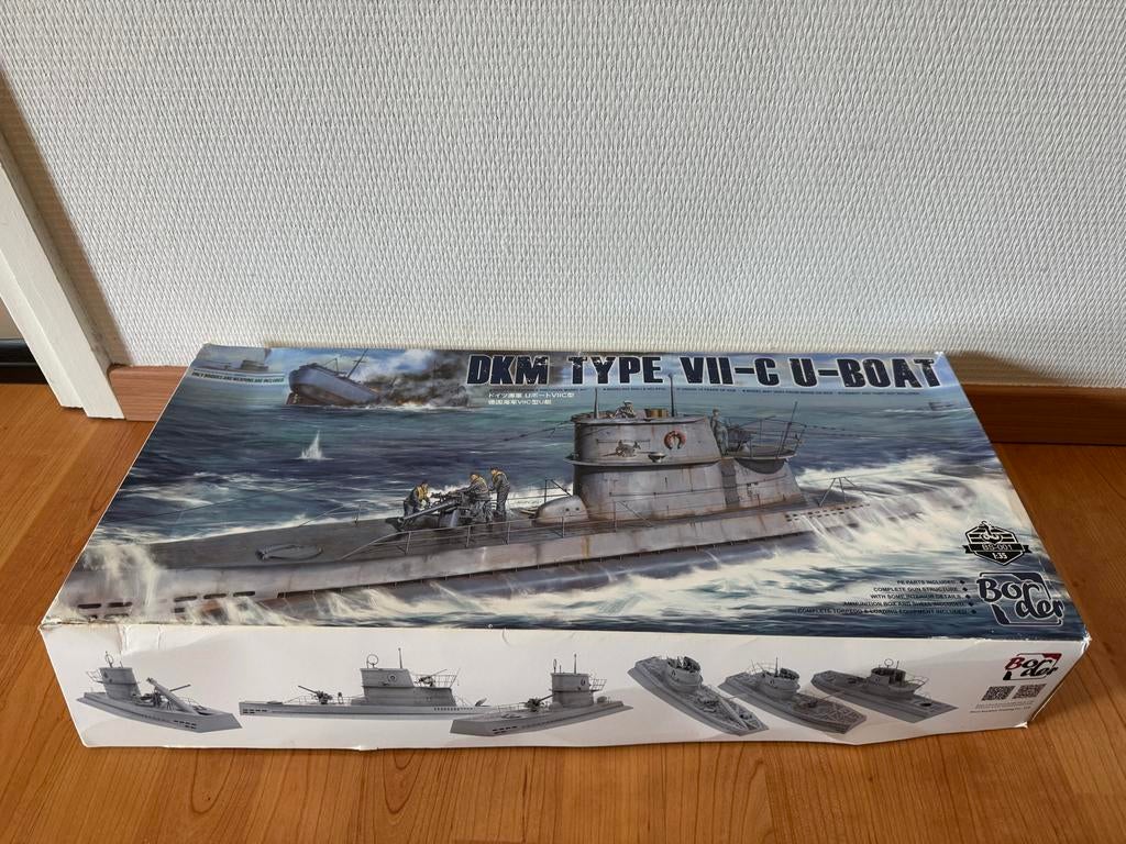 Border Models DKM Type VII-C U-Boat model met resin figuren, Ophalen of Verzenden, Gebruikt, 1:50 tot 1:200, Overige merken