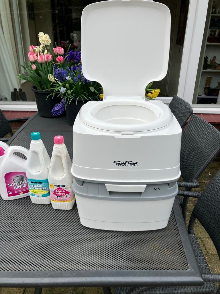 Porta Potti met 4 flessen, Caravans en Kamperen, Ophalen of Verzenden, Gebruikt