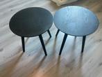 Set van 2 zwarte bijzettafeltjes - opknapper, Huis en Inrichting, Tafels | Bijzettafels, Ophalen, Minder dan 45 cm, Minder dan 55 cm
