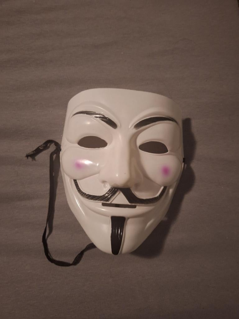 Anonieme Masker - V for Vendetta Stijl, Ophalen of Verzenden, Gebruikt, Feestartikel, Carnaval