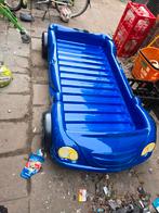Blauw peuter auto bed, Ophalen, 180 cm of meer, 85 tot 100 cm, Lattenbodem