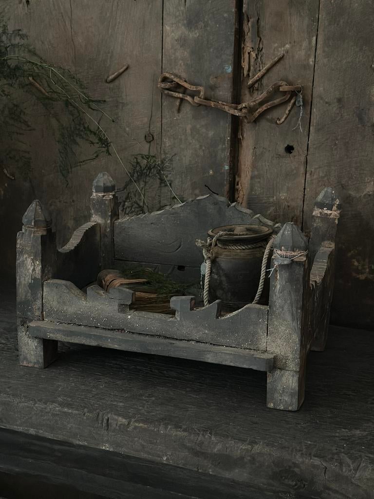 Uniek oud houten tempel bajot, Ophalen of Verzenden, Zo goed als nieuw