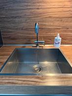 Complete moderne keuken (4,90m)+PelgrimapparatenGEDEMONTEERD, Zwart, Enkelwandige keuken, Ophalen of Verzenden, Zo goed als nieuw