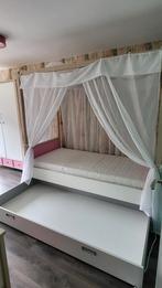 Slaapkamerset, bed nachtkastje en kast, Ophalen, 85 tot 100 cm, Gebruikt, Lattenbodem