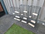 Set van 3 Industriële Wandrekken - Metaal & Hout, Huis en Inrichting, Woonaccessoires | Wandplanken en Boekenplanken, Ophalen