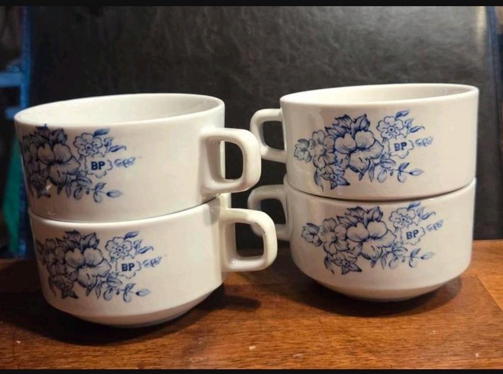 Vintage soepkommen Sarreguemines BP  (4 stuks), Huis en Inrichting, Keuken | Servies, Ophalen of Verzenden, Zo goed als nieuw