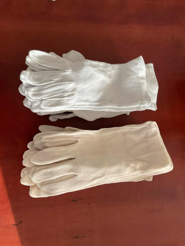 27 paar Katoenen Handschoenen M/L - Wit & Naturel Nieuw, Kleding | Dames, Mutsen, Sjaals en Handschoenen, Nieuw, Handschoenen