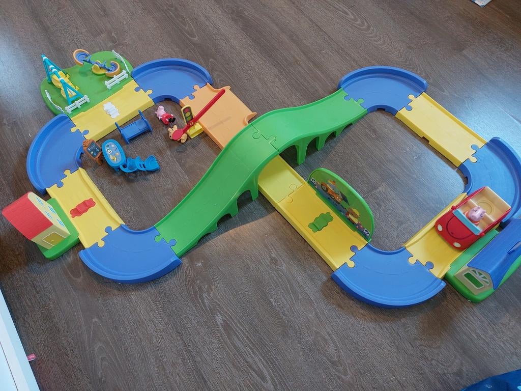 Peppa Pig (peppa big) dorp/stad speelset met geluid en auto, Ophalen