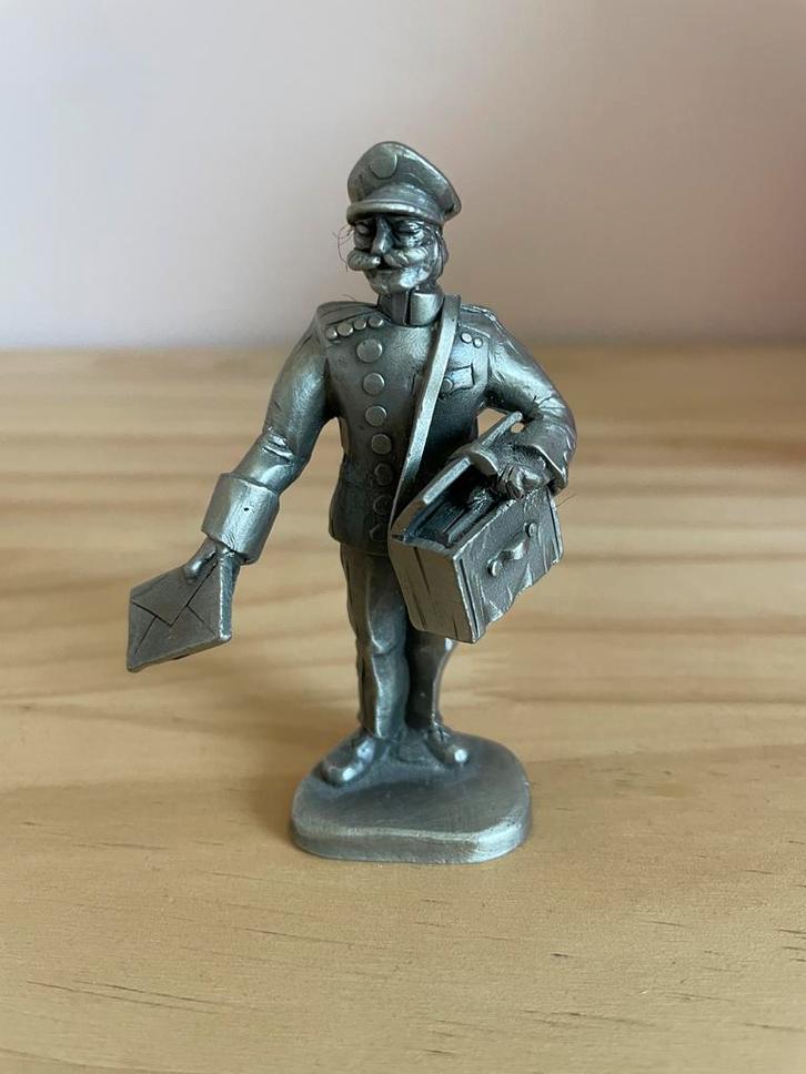 Vintage Tinnen Beeldje Postbode - Decoratief & Nostalgisch, Verzamelen, Beelden en Beeldjes, Gebruikt, Mens, Ophalen of Verzenden