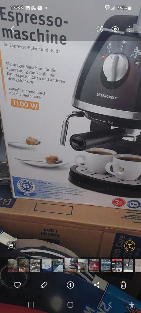 Nieuwst.Espressomachine voor poeder en pads met schuimmaker., Witgoed en Apparatuur, Koffiezetapparaten, Ophalen of Verzenden