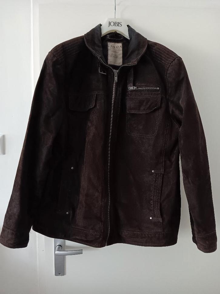 C&A Canda bruine suède herenjas maat 58 XL leren jas, Kleding | Heren, Jassen | Zomer, Gedragen, Maat 56/58 (XL), Bruin, Ophalen of Verzenden