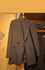 Stijlvolle Zwarte Double-Breasted Jas, Ophalen, Maat 42/44 (L), Nieuw, Zara