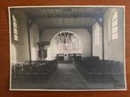 Castricum, FOTO interieur hervormde Dorpskerk , ca 1950, Ophalen of Verzenden, 1940 tot 1960, Ongelopen, Noord-Holland