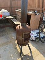 Houtkachel / Vuurkorf metaal met schoorsteen pijp, Ophalen, Gebruikt, Vuurkorf