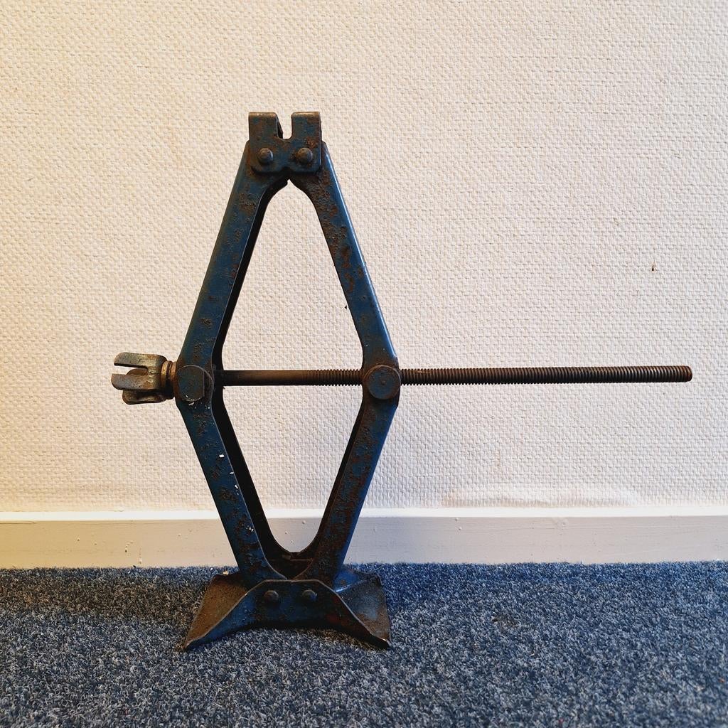 Vintage Metalen Schaarkrik (Blauw), Garagekrik, ., Ophalen of Verzenden, .