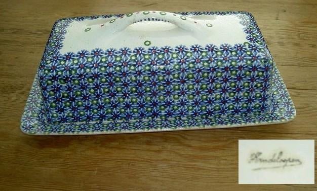 Cakestolp met Onderbord Société Céramique Maestricht, Antiek en Kunst, Ophalen of Verzenden