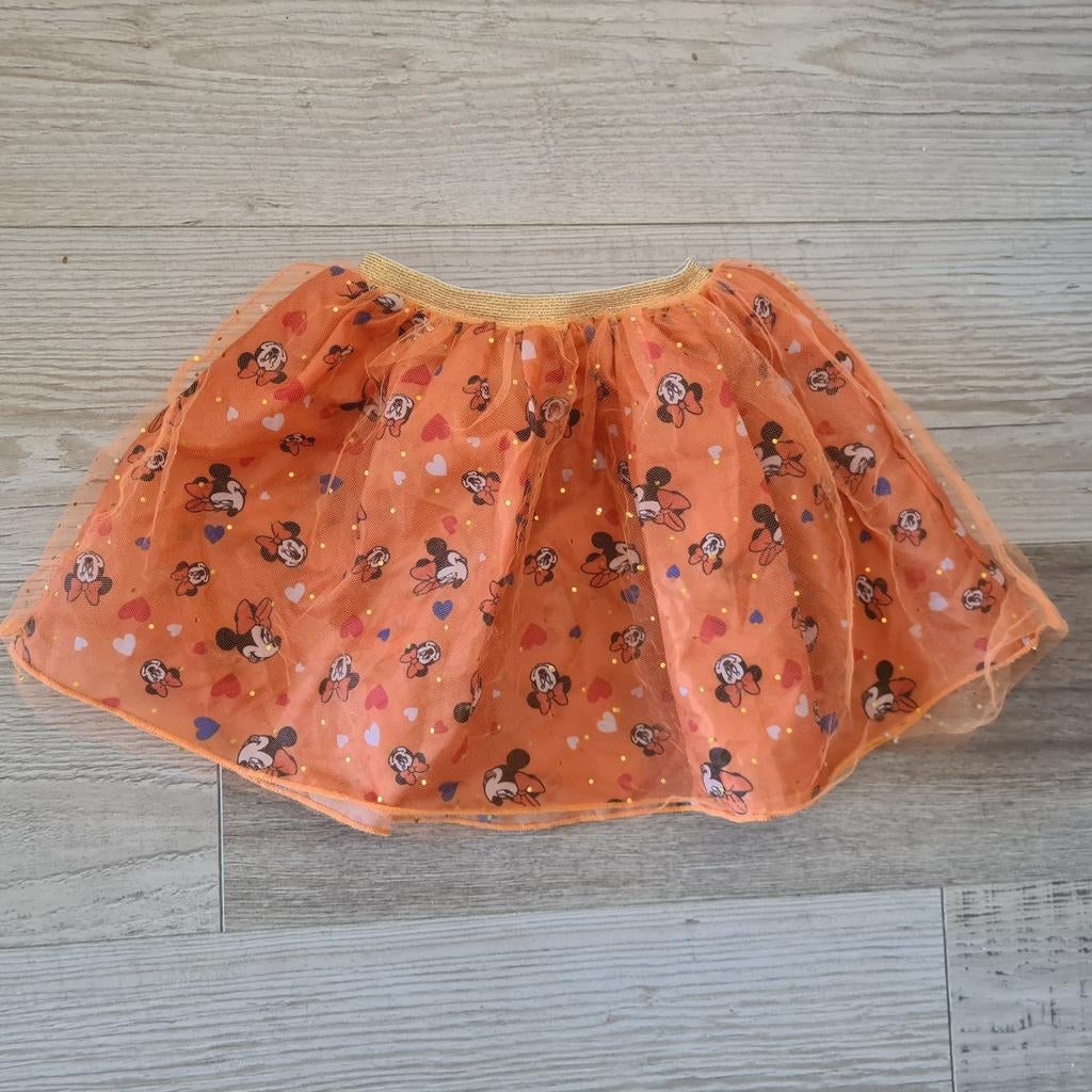 Oranje Minnie Mouse rokje - Koningsdag, Kinderen en Baby's, Kinderkleding | Maat 116, Meisje, Zo goed als nieuw, Jurk of Rok, Ophalen