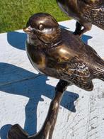 3 VOGELS OP TAK / BRONZEN TUINBEELD / MUSSEN, Dierenbeeld, Nieuw, Info@huisentuindecoratiemarie.nl, Huis en tuin decoratie marie