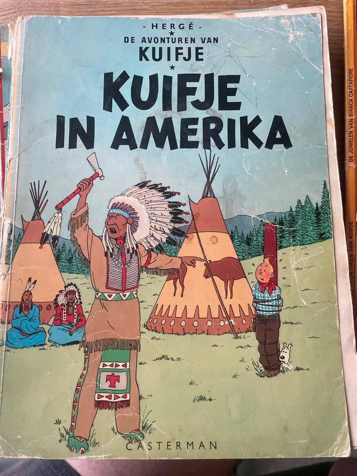 Kuifje in Amerika stripboek, Boeken, Stripboeken, Gelezen, Eén stripboek, Ophalen of Verzenden