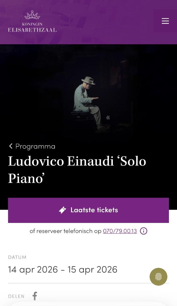 Ludovico Einaudi Antwerpen 14-04-2026, Tickets en Kaartjes, Twee personen, April, Instrumentaal