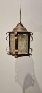mooie art deco lamp, hanglamp, Gebruikt, Art deco, Amsterdamse school, Ophalen of Verzenden, Glas