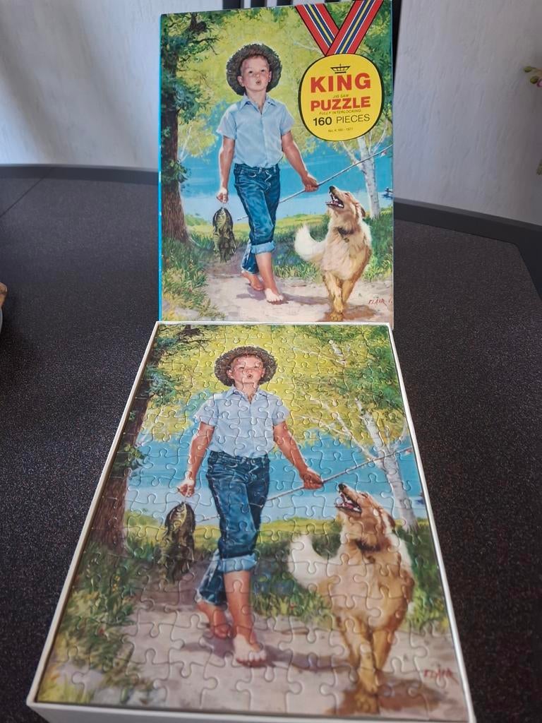 Puzzels '60/'70 Huckleberry Finn Ti-Ta Tovenaar Roodkapje, Ophalen of Verzenden, Gebruikt, Van hout