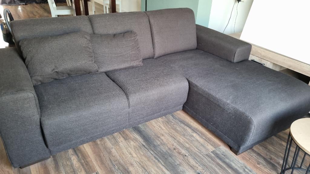 Donkerbruine Home affaire Hoekbank Bornholm, Huis en Inrichting, Banken | Bankstellen, Ophalen, 250 tot 300 cm, Gebruikt, Hoekbank