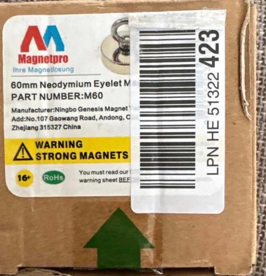 Oogmagneet +_ 110kg, Hobby en Vrije tijd, Overige Hobby en Vrije tijd, Ophalen of Verzenden, Nieuw