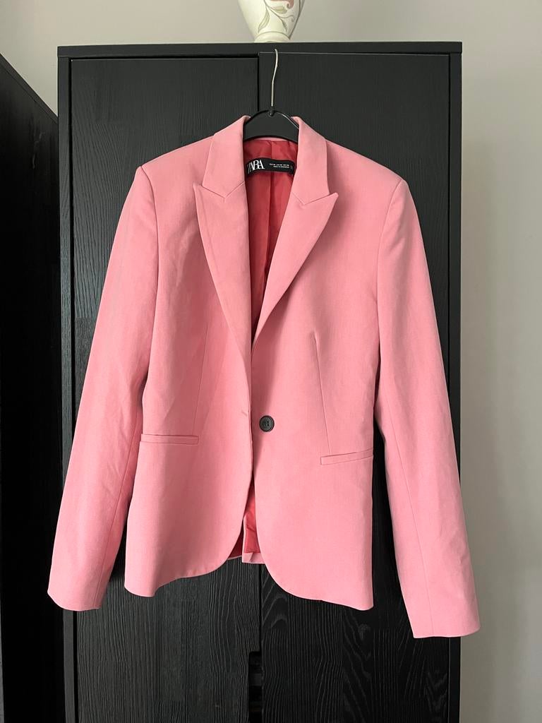 Prachtige roze blazer Zara maat 36, Ophalen of Verzenden, Zo goed als nieuw, Jasje, Roze