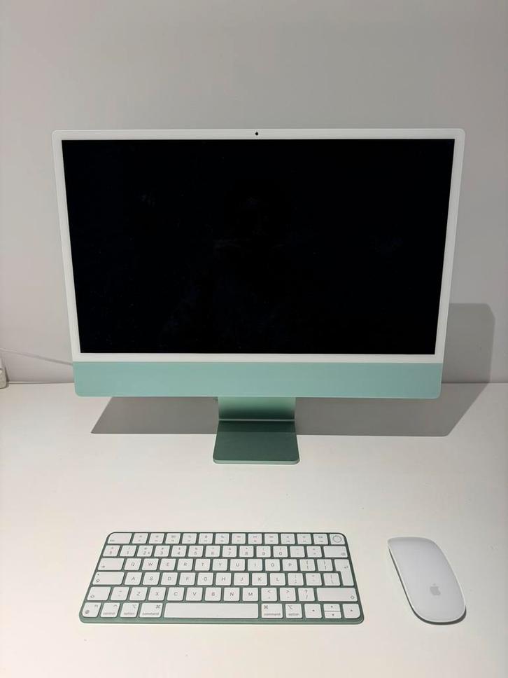 Apple iMac 24-inch M1 (2021) Groen, Computers en Software, Apple Desktops, Zo goed als nieuw, iMac, SSD, 3 tot 4 Ghz, 8 GB, Ophalen