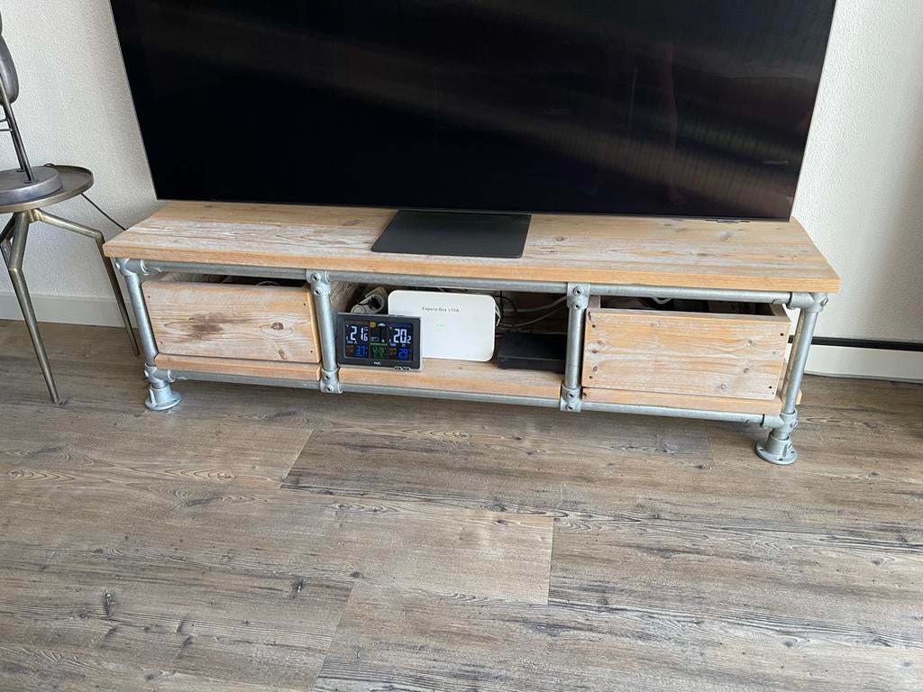 NIEUW Salontafel/TV meubel  steigerhout/steigerbuis, Verzenden, Nieuw, 50 tot 100 cm, Minder dan 100 cm