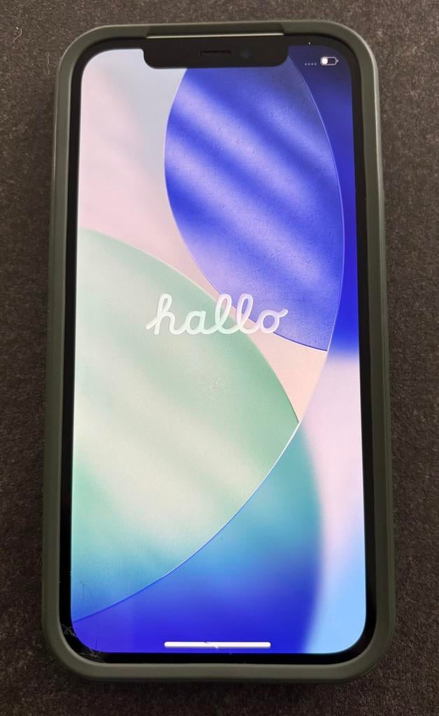 iPhone 12 incl back cover Otterbox (grijs/groen), Ophalen, Zo goed als nieuw, Groen, IPhone 12